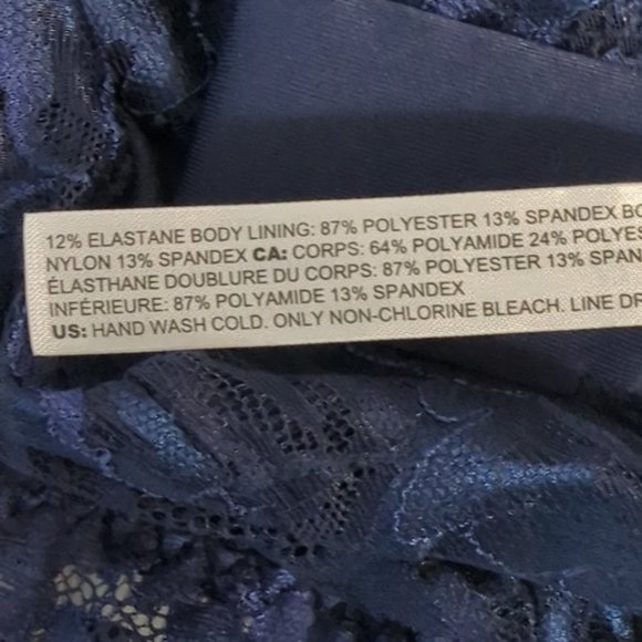 Soma Size M Bralette Navy Embraceable Signature Lace Back Detail - Picture 5 of 5